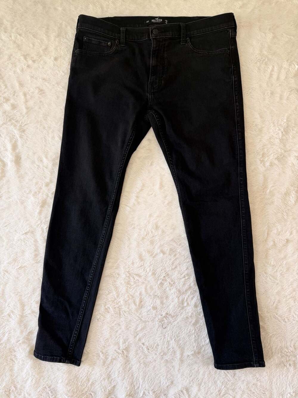 Hollister Mens Washed Black Comfort Stretch Jeans Size 36x28